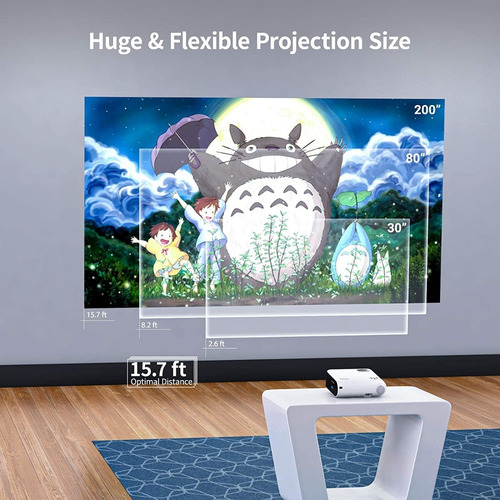 Goodee W18 Proyector 1080p 200 Hdmi, Vga, Usbios/android