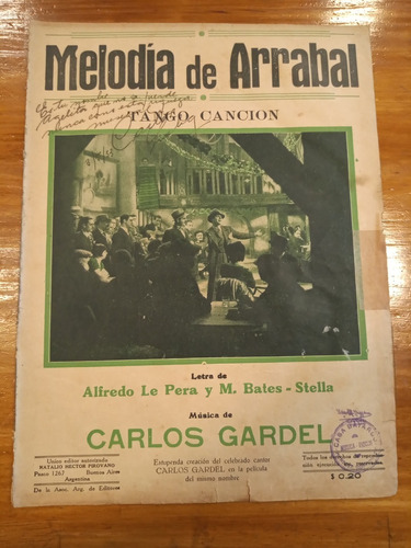 Melodia De Arrabal Le Pera Gardel Tango Partitura