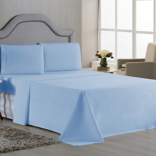Lençol Casal King S/ Elástico Avulso 200 Fios + Vendido Cor Lençol King Plano Cobrir Azul Desenho Do Tecido Roupa De Cama King Para Cobrir