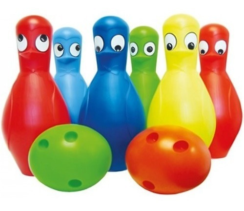 Set Juego Palitroque Grande Pingüinos Bowling Niños +3