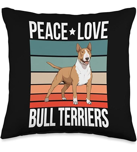 Vintage Bull Terrier Regalos Y Accesorios Peace Love Bull T