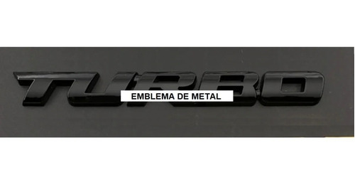 Emblema Turbo Metal Alto Relevo Cromado Grande Carro 13x1,2