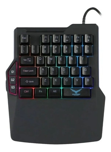 Teclado Gamer One Hand Atheris Rgb Alámbrico Naceb Gaming