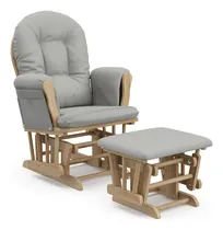 Comprar Silla Mecedora Y Banco Storkcraft Para Lactancia O Relajarse Color Madera Natural Colchon Gris Lisa