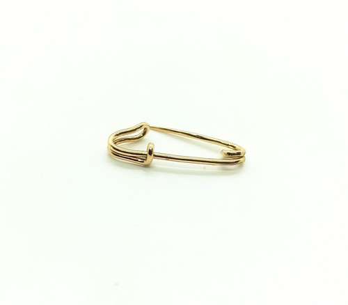 Imagen 5 de 7 de Colgante Dije Alfiler De Gancho Oro 18k 0,6gr Bautismo Niños