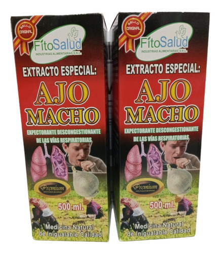 Ajo Macho Tonico Jarabe 500ml Pack 2 Unid