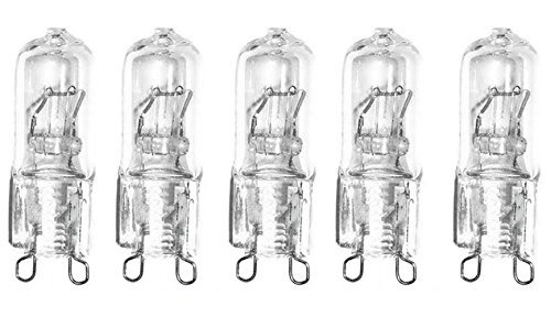 Anyray A1728y (5) -pack 75 Watt G9 T4 75w Clear Lámpara Haló