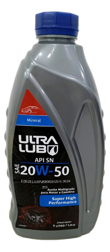 Aceite Motor 15w40 20w50 Mineral Semi Sintetico Ultralub 1l