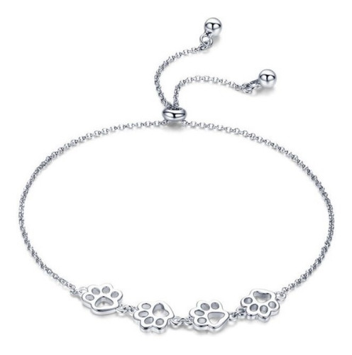 Pulsera Para Mujer Huellas Fabricada En Plata 925 