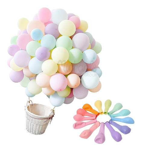 Globos Pastel De Latex Pack X25 Unidades 9 Pulgadas Fiesta P