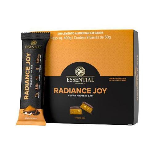 Radiance Joy Barra Proteína Golden Milk Vegana 50g Essential