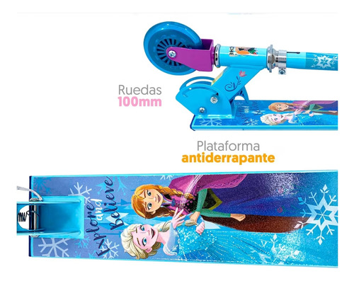 Scooter Plegable Disney Frozen Apache Altura Ajustable