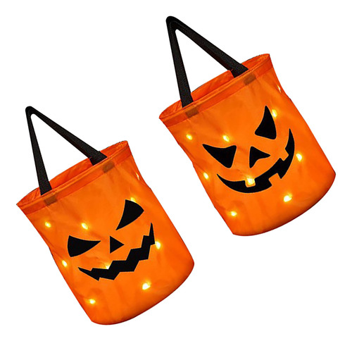 2 Bolsas Led Para Caramelos De Halloween, 12 Pulgadas De Alt