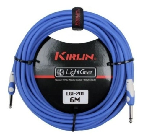 Imagen 1 de 2 de Cable Instrumento (plug- Plug 6.3mm) De 6m Azul