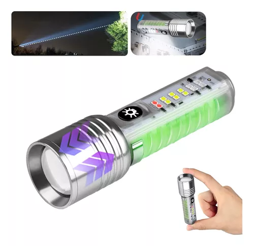 Mini Linterna Led Emergencia Potente Recargable 4 Modos Iman