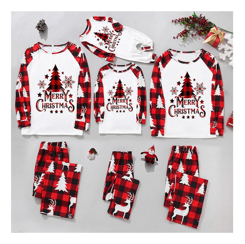 Pijama Familiar Navideño Casual Traje De Padre E Hijo