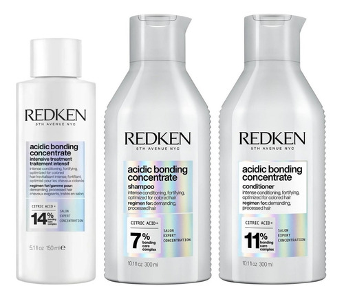 Pre Shampoo + Shampoo + Acondicionador Redken Acidic Bonding