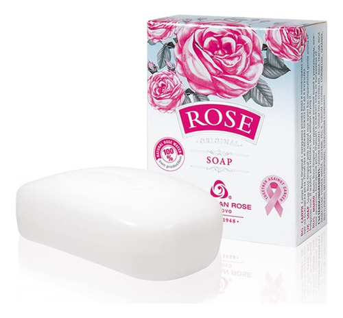 Rose Jabon Corporal Bulgaro Con Agua De Aceite Natural, Hidr