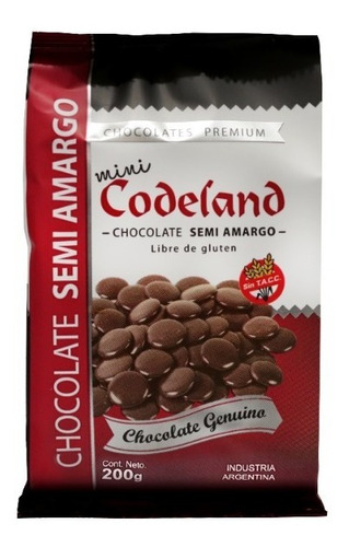 Chocolate Semi Amargo  Mini Codeland X 200 Grs