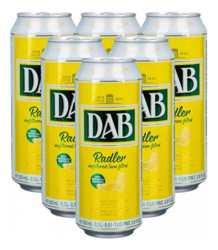 Cerveza Dab Limon Lata 500ml (cc) X6 Unidades Suchina S.a