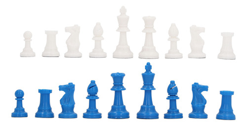 Juego De Juguetes Chess Pieces, 32 Piezas, Azul Y Blanco, Fo