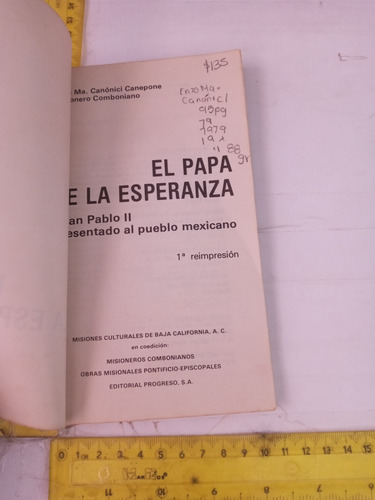 El Papa De La Esperanza Juan Pablo Ii (Usado)