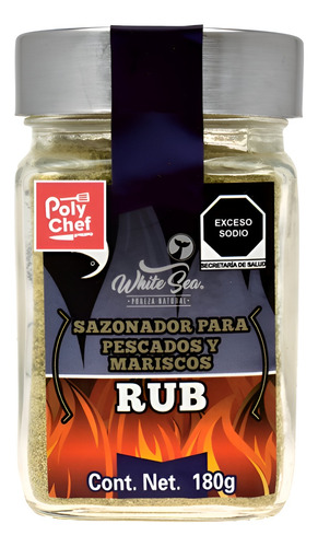 Sazonador White Sea Rub Para Pescados Y Mariscos 180g