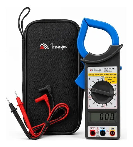 Alicate Amperímetro Digital Minipa ET-3200 1000A AC/DC Peak Hold