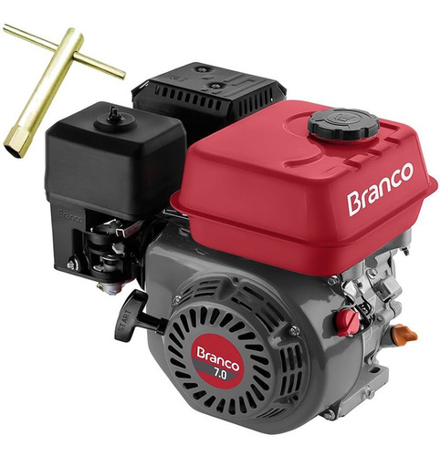 Imagem 2 de 3 de Motor Barco Branco 7 Cv - 4t Popa E Rabeta Completa 1.70 Pf