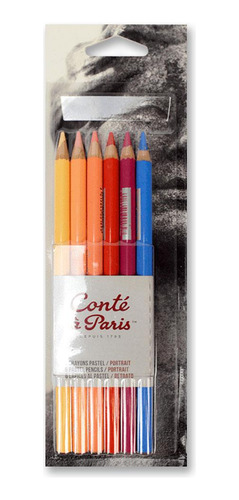 Kit De Lápis Conté A Paris Pastel Retrato 6 Cores 50112