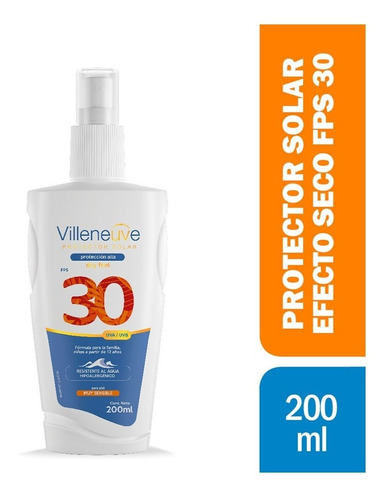 Villeneuve Protector Solar Fps 30 Dry Feel 200 Ml