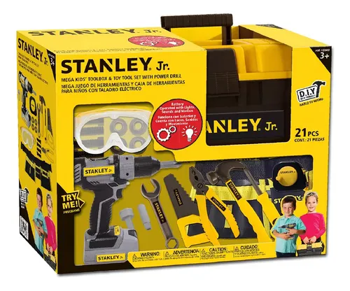 Set Caja Herramientas De Juguete Para Niños Stanley 21pzas