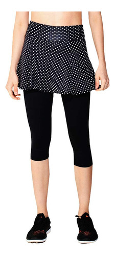 Falda Capri Para Mujer Leggings Bolsillo Deporte Ropa