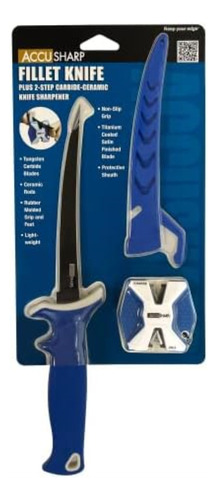 Accusharp Combo: Cuchillo Filete Y Afilador De Filo Experto