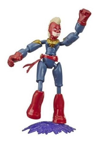 Boneco Captain Marvel Bend And Flex Hasbro