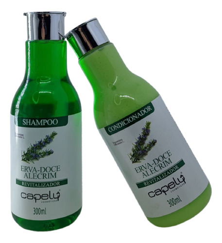 Kit Shampoo 300ml Cond 300ml Erva Doce Alecrim Capely