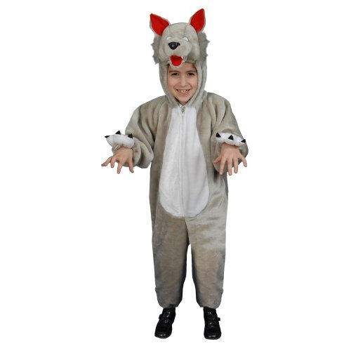 Disfraz Para Niño Lobo Afelpado Talla L (12-14) 