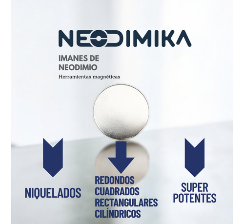 Iman De Neodimio 19x2 Mm Alta Potencia 2 Unidades