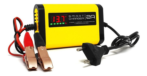 Imagem 6 de 9 de Carregador Fonte P/ Baterias 2ah/12v Portatil Carro Moto Jet