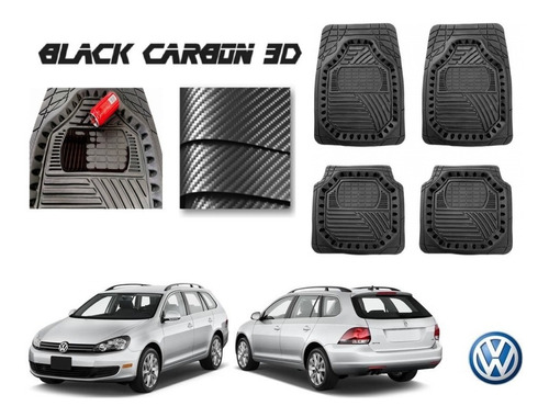 Tapetes Premium Black Carbon 3d Vw Golf Sportwagen 10 A 19