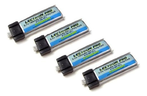 (4 Pack) Lectron Pro 3.7v 180mah 45c Lipo Batería Micr...