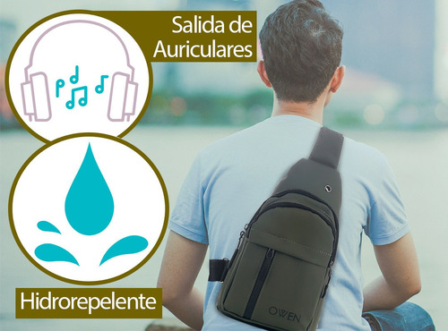 Imagen 4 de 10 de Morral Hombre Mujer Mochila Cruzada Urbana Reforzada Colores