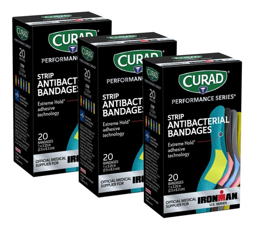 Parche Curita Antibacterial 60 Unidades Curad Tamaño Estánda