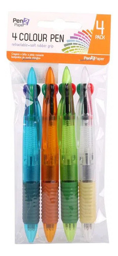 Lapiceras De Colores 4 Unidades Oferta