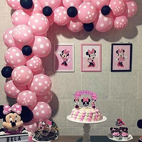 Minnie Mouse Globos De Confeti Dorado y Rosado Para Baby Shower Cumpleaños Niña 