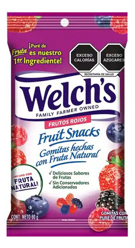 Welch's Fruit Snacks-gomitas Sabor Frutos Rojos (60g)