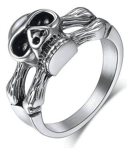 Anillo Gótico De Calavera Vintage Para Hombre, Color Negro,