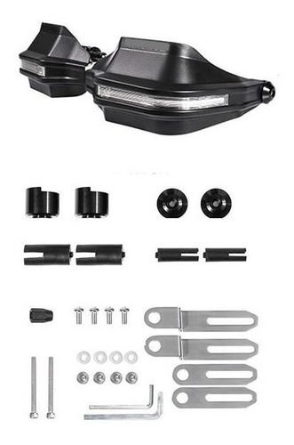 Imagen 2 de 10 de Cubrepuños Led Motocicleta Protectores Manos Cubre Manos