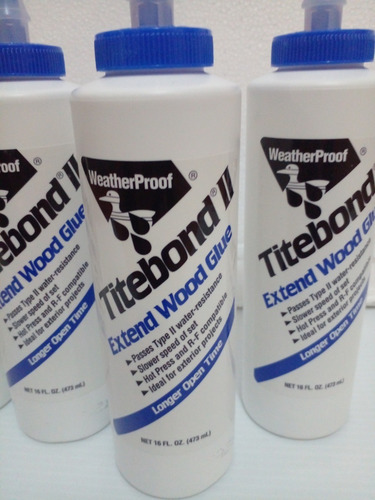 Pegamento Titebond Ii Extend Wood Glue Para Madera 16 Oz