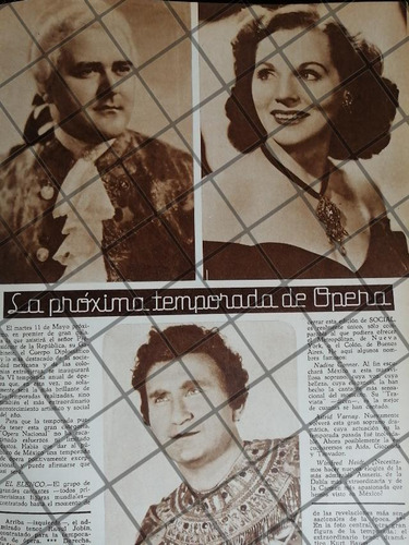 Afiche Retro. Temporada De Opera 1948